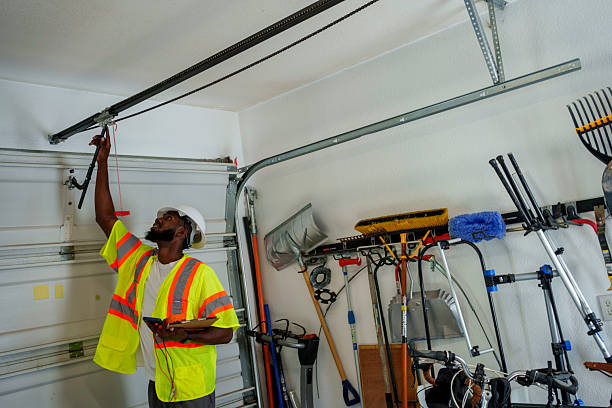 Professional Garage Door Panel Replacement technician working in Girard, IL